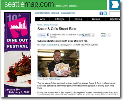 Seattle Magazine Snout & Co. Review